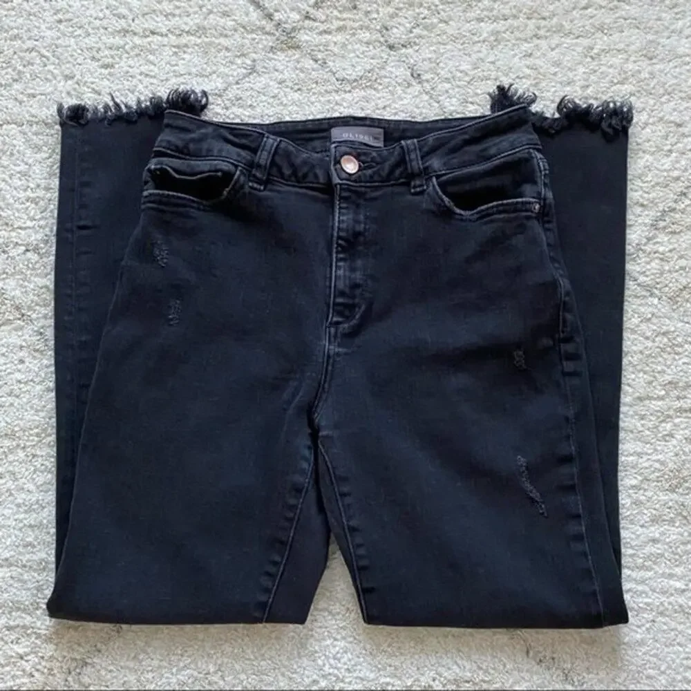 DL1961 Farrow High Rise Raw Frayed Hem Cropped Jeans Size 26